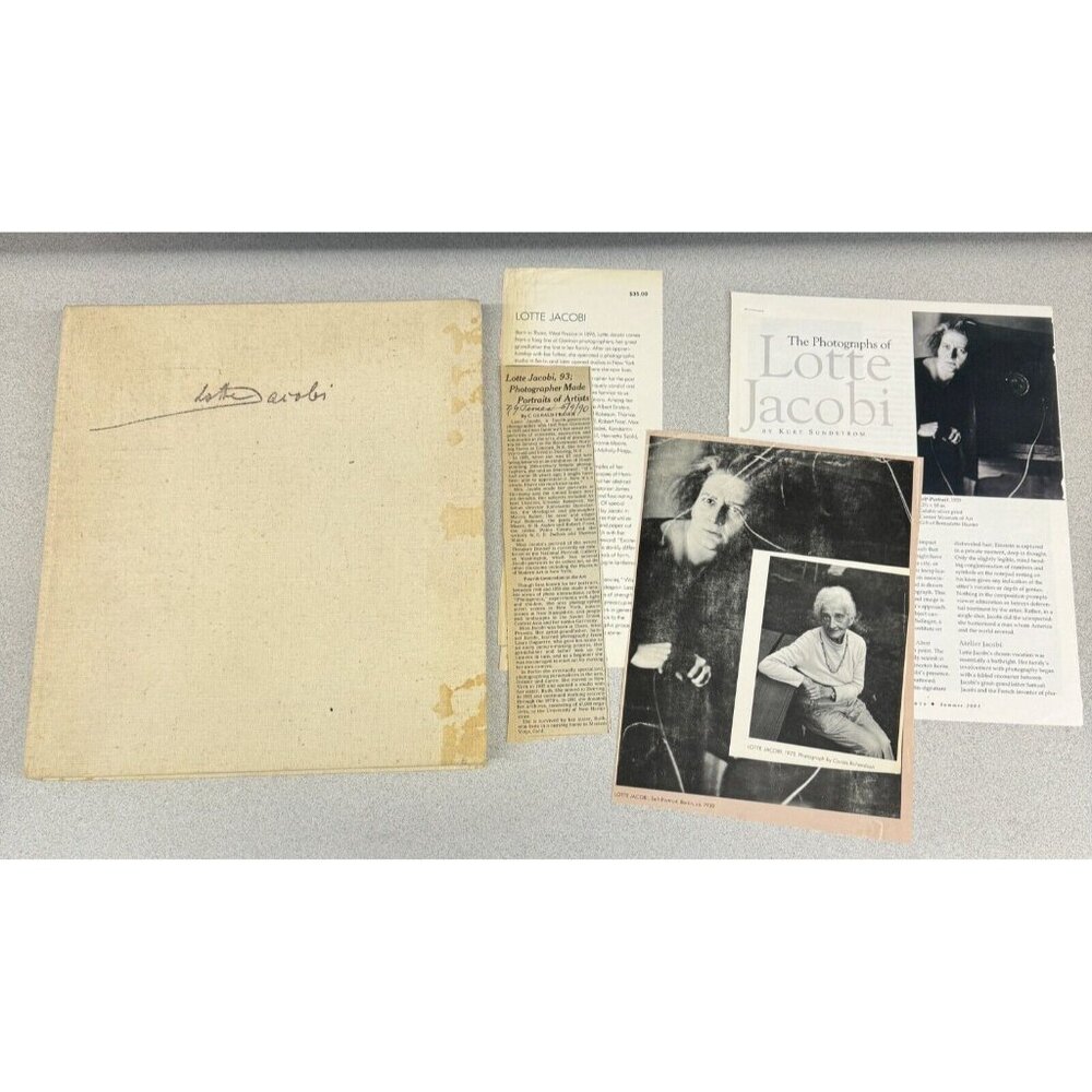 Lotte Jacobi by Addison House 1978 HC Signed + Ephemera Vintage Photography